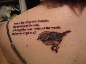 Emily Dickinson hope tattoo
