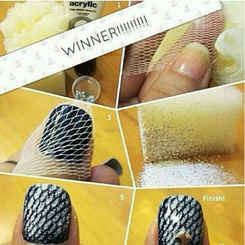 Fish net nails