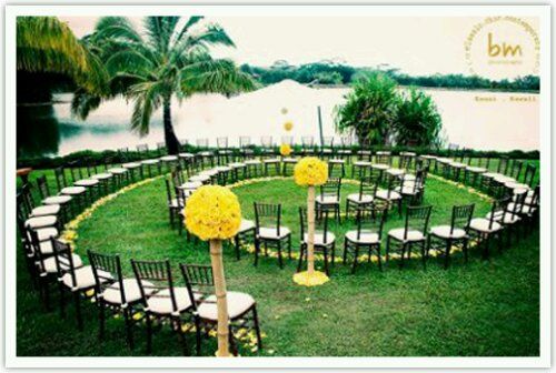 Garden wedding circle