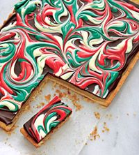 Great for a Christmas Party! Christmas Cookie Bars– these are gorgeous