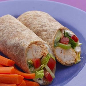 Healthy Buffalo Chicken Wrap- these were quick easy and tasty