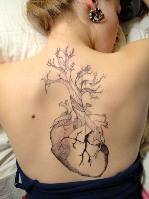 Heart Tree Tattoo