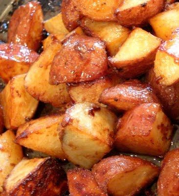 Honey Roasted Red Potatoes -We found this recipe a couple years ago – it is my F