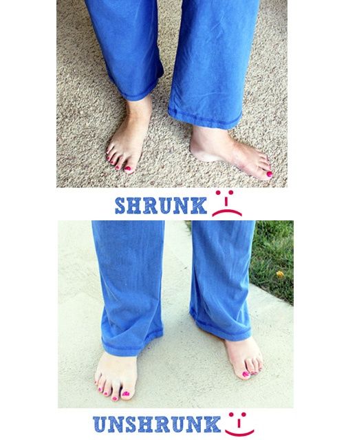 How To Un-Shrink Clothes. I had no idea this was even possible!!!