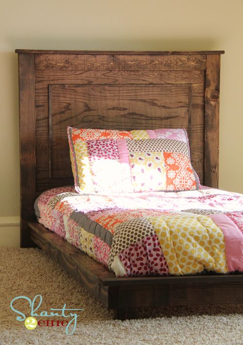 How to build a platform bed for $30. Inspired by Pottery Barn Kids Fillmore Plat