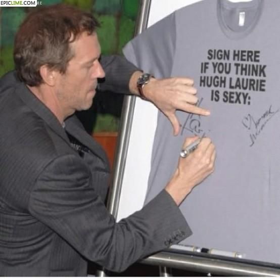 Hugh Laurie being Hugh Laurie