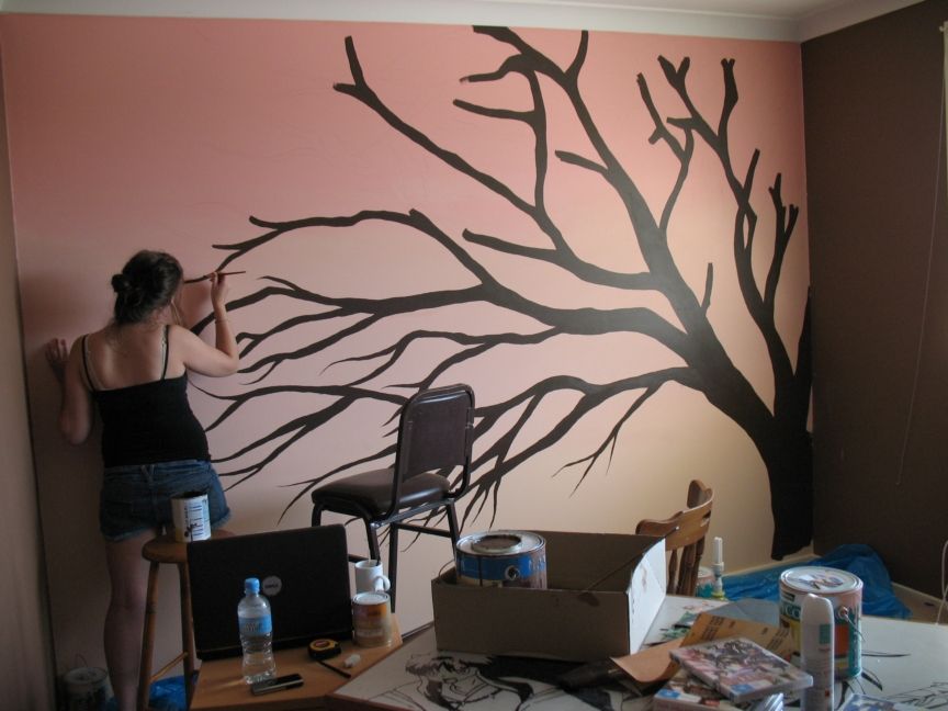 I have been thinking of painting a mural of a tree on a wall in my home. I love