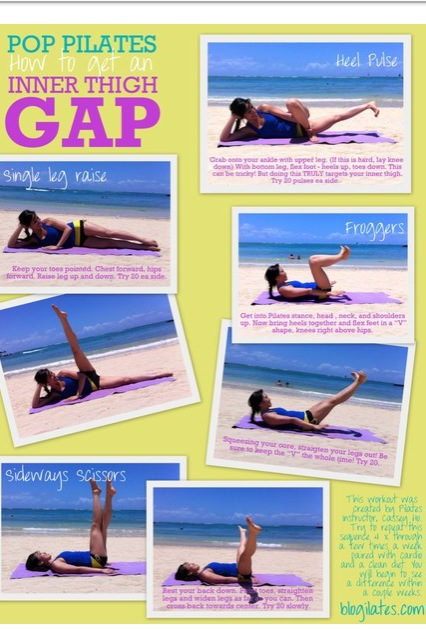 Inner thigh gap work out and my ab routine yesterday!!