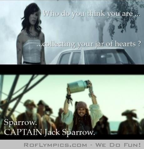 Jack Sparrow. CAPTAIN Jack Sparrow ;]