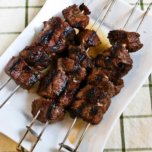 Kalyn's Kitchen: Recipe for Marinated Beef Kabobs