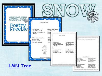 LMN Tree: "Snow, Let's Go!": A Free Fun Snow Poem to Get Your Clas