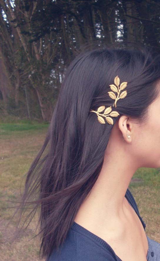 Leaf bobby pins