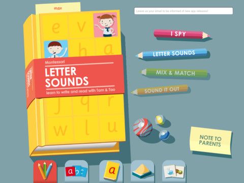 Learn letters and sounds based on the Montessori Method.