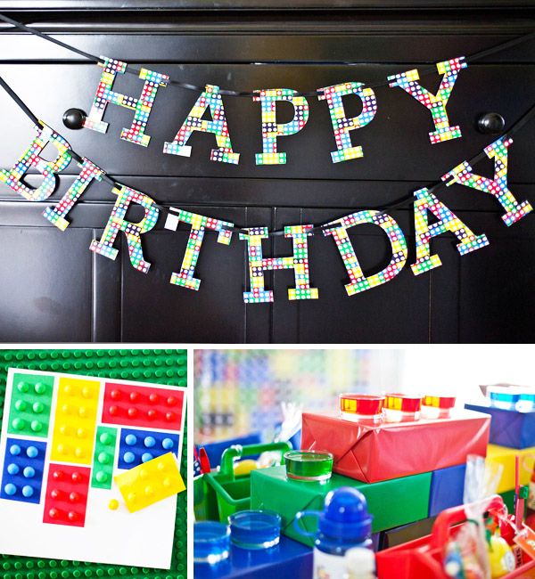 Lego birthday banner