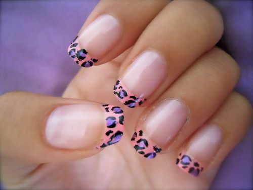 Leopard french tip.