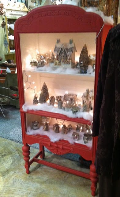 Love this idea for a Christmas village !