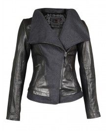 Mackage – Roe Black Distressed Leather Jacket