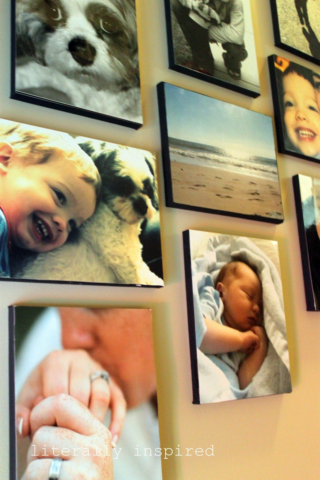Make your own photo canvases. $20 to make 8.