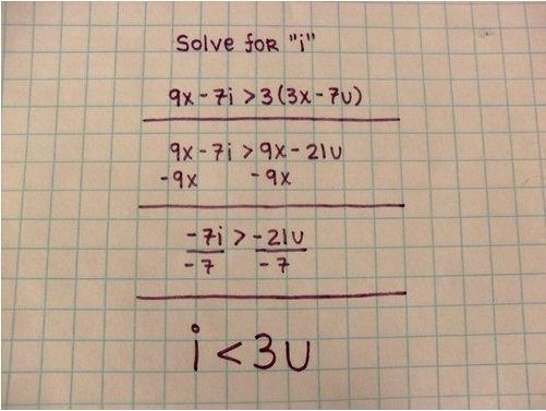 Math I love you. i < 3 U