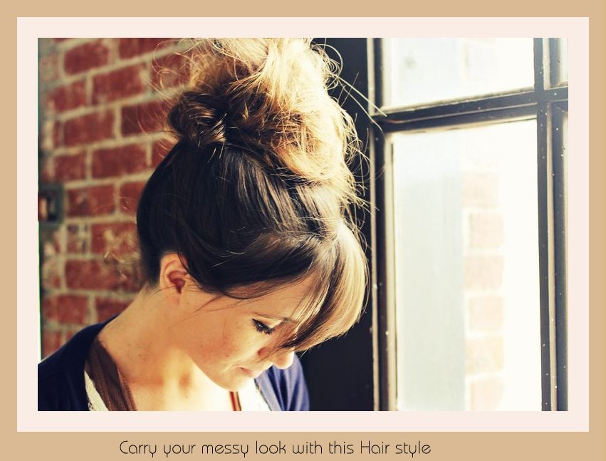 Messy Top Knot #DIY #Hairstyles