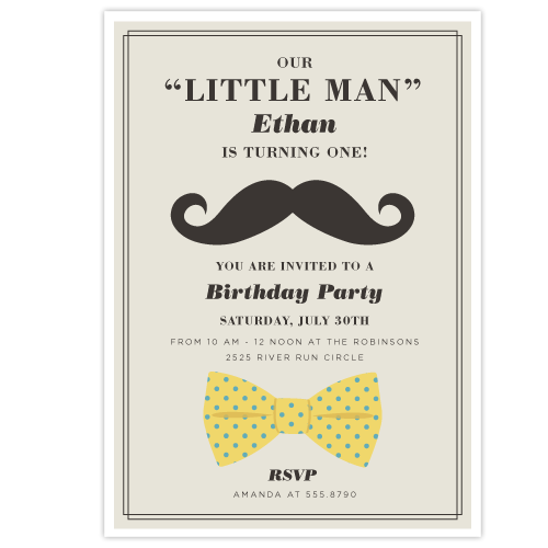 Mustache Party Invitation