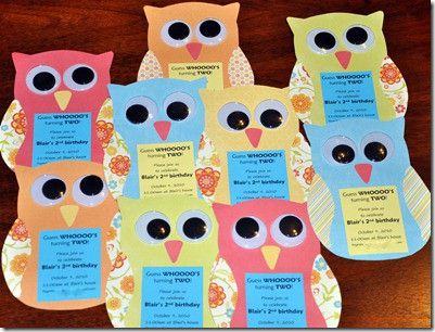 Owl Birthday invites