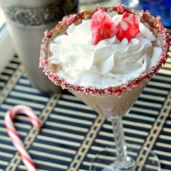 Peppermint Brownietinis are the perfect cocktails for your holiday and Christmas