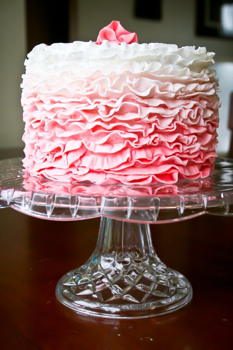 Perfect Pink Ruffle Cake!