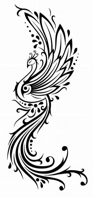 Phoenix/peacock/swan Tattoo by starofdust_24, via Flickr
