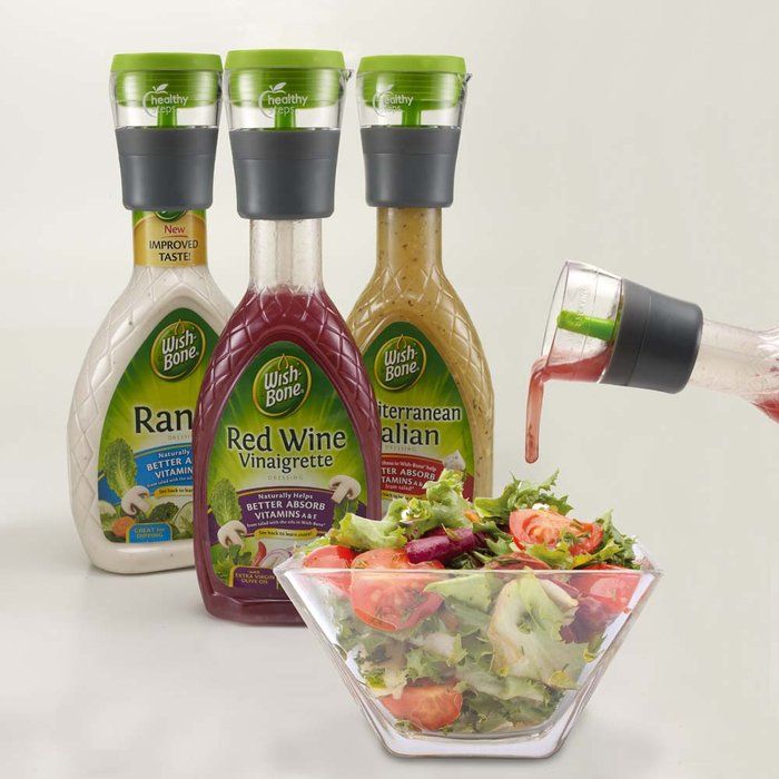 Pour one serving of salad dressing every time!  Brookstone