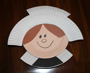 Preschool Crafts for Kids*: Thanksgiving Pilgrim Girl Paper Plate Craft