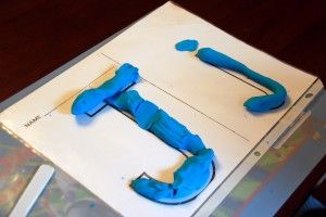 Preschool – Making letters with Playdough