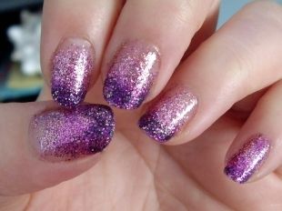 Purple Shimmery Nails