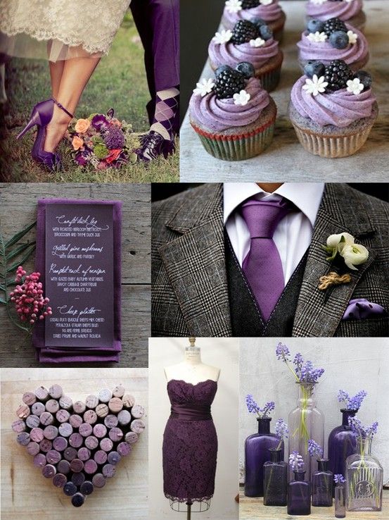 Purple and grey wedding. Very classy @tammy hydock