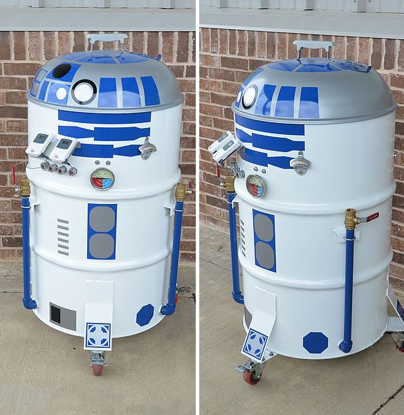 R2-D2 BBQ Drum Smoker