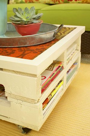 REFINED PALLET  This easy DIY project lets you put your feet up after you’