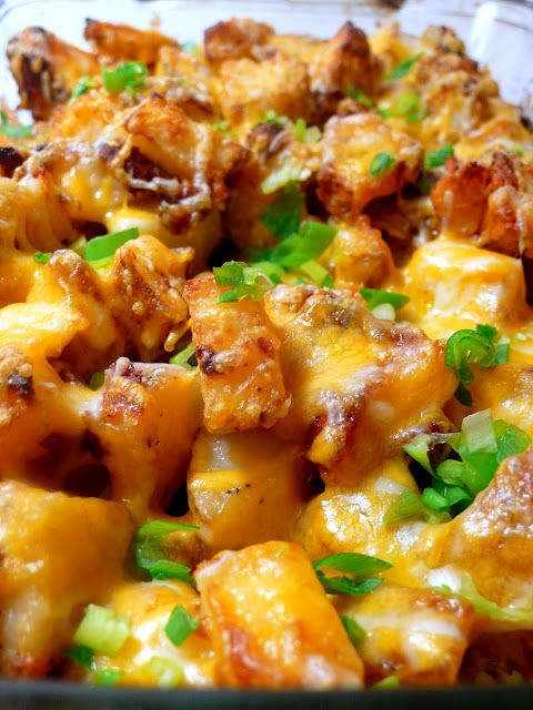 Roasted Ranch Potatoes with Bacon and Cheese