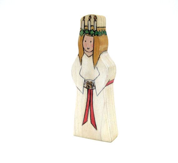 Santa Lucia  Christmas Toy  Handmade Wooden Toy by ArmadilloDreams, $14.00