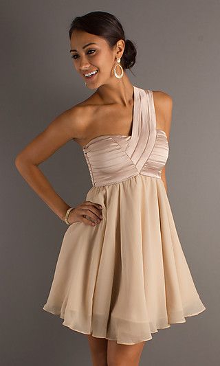 Short one shoulder dress- totally going to refashion a bridesmaids dress into th