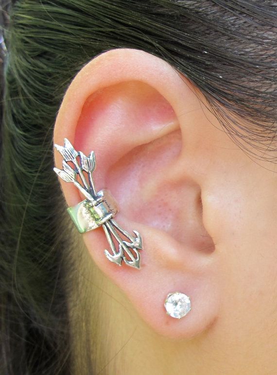 Silver Quiver and Arrows Ear Cuff by martymagic on Etsy