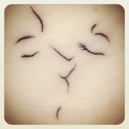 Such a sweet tattoo. Can you see it…? :)