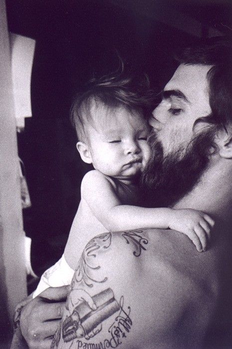 Tattooed father.  Love it.