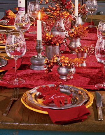 Thanksgiving table setup