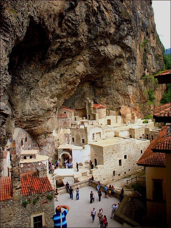 The Sümela Monastery, Turkey. It is a Greek Orthodox monastery, standing at