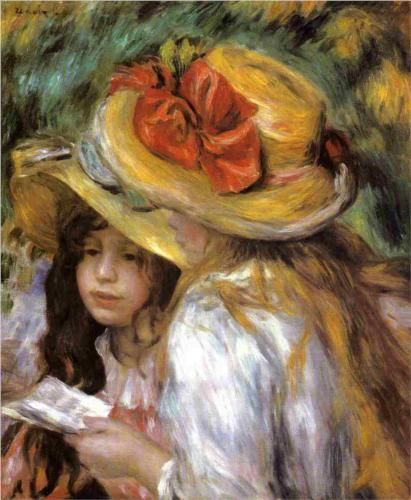 Two Young Girls Reading – Pierre-Auguste Renoir