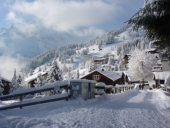 Winter wonder land Murren to Gimmelwald, Lauterbrunnen, Switzerland