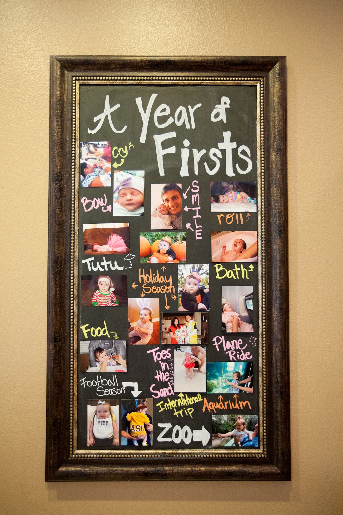 Year of firsts to showcase your child's milestones during the first year. I