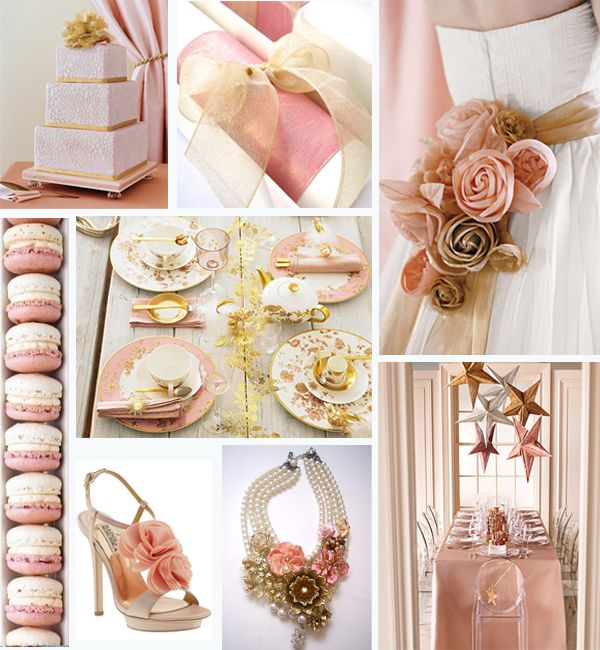 blush pink and gold #wedding