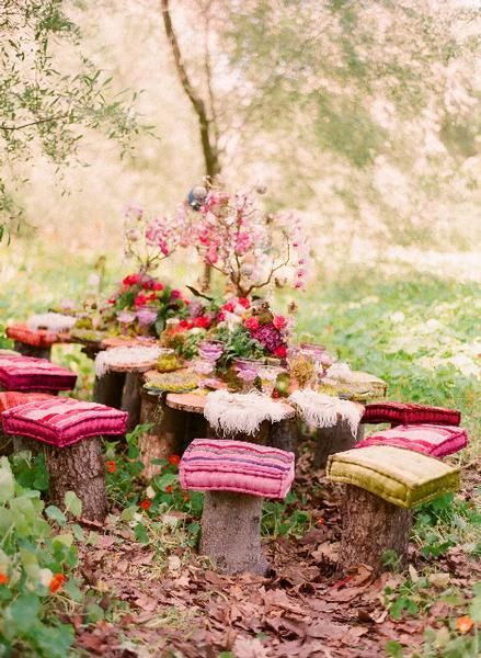 #bohemian #gypsy #life #table #food #pillow #nature #pink