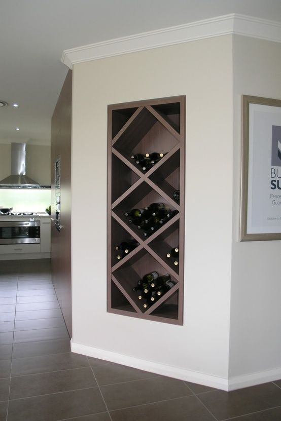 built in wine nook